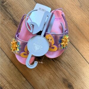 Disney Pink Rapunzel Flower Slide Sandals for Kids
